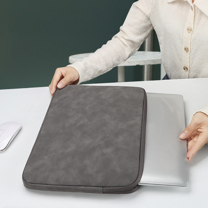 ND12 14.1-15.4 Inch Laptop Sleeve for MacBook Pro Soft Fluff Lining Anti-scratch Notebook Protective Bag - Dark Grey ND12 14.1-15.4 Inch Laptop Sleeve for MacBook Pro Soft Fluff Lining Anti-scratch Notebook Protective Bag - Dark Grey